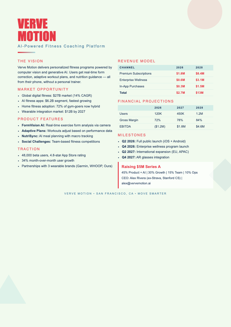Abstract geometric business plan